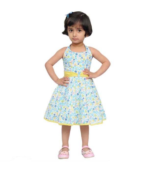 Kilkari Blue Haulter Neck Frock For Kids available at snapdeal for Rs.200