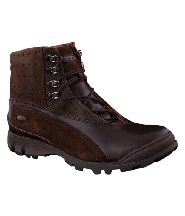 5 OFF on Woodland Elegant Brown High Ankle Length Boots on Snapdeal PaisaWapas