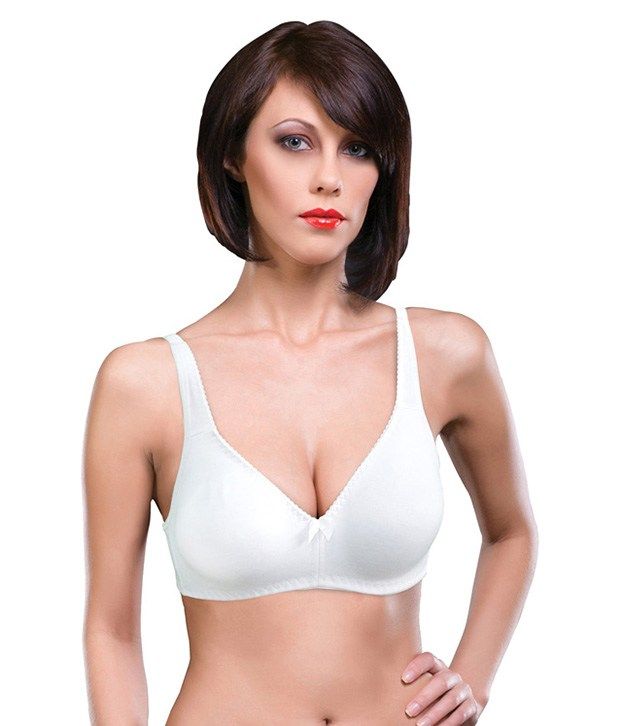 Prestitia White Poly Cotton Non Padded Bra