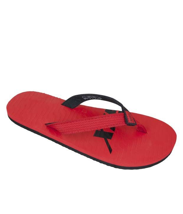 Sparx Red Black Slippers \u0026 Flip Flops 