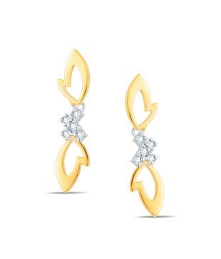 Jashn The Hyacinth Drop Earrings In Sterling Silver With Swarovski Diamond