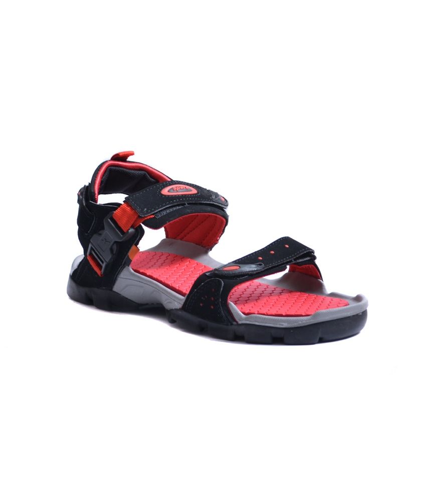 sparx sandals red black