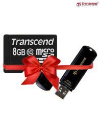 Transcend 16GB Jet Flash 700 Pen Drive & 8GB Micro SD Car...