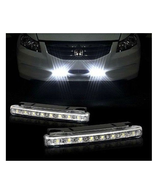 Autovogue - Car Daylight Day Time Daytime Running Light Drl (8 Led) Super White Bright Light available at snapdeal for Rs.266