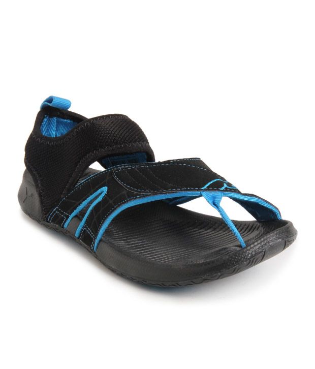 puma blue floater sandals