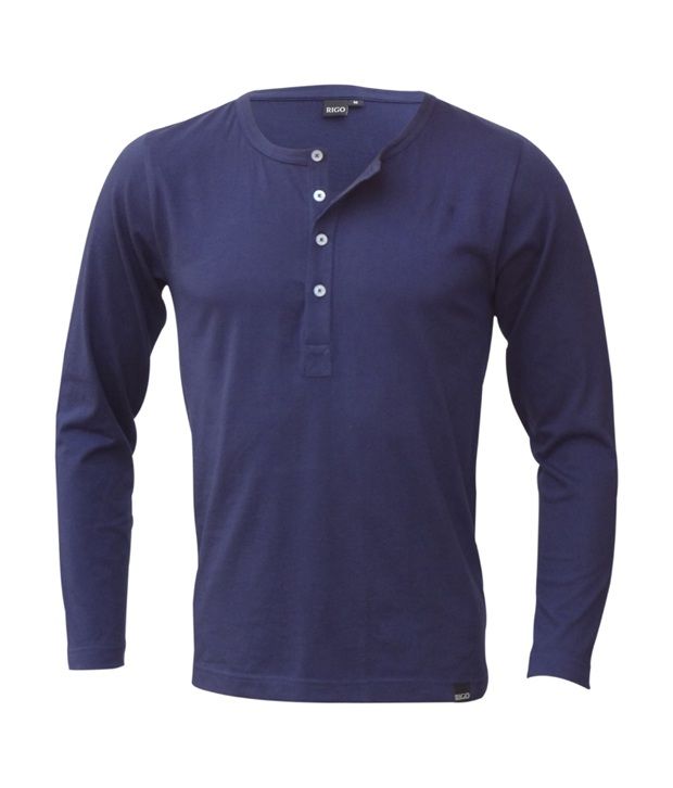 navy blue henley t shirt