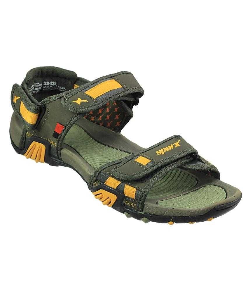 Buy Sparx Yellow Green Floater Sandals For Men on Snapdeal