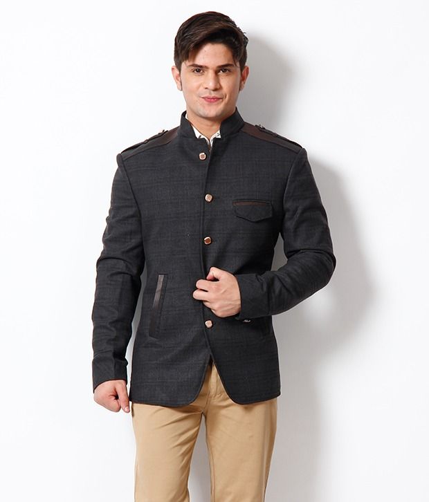 Canary London Dark Grey Designer Blazer available at snapdeal for Rs.1049