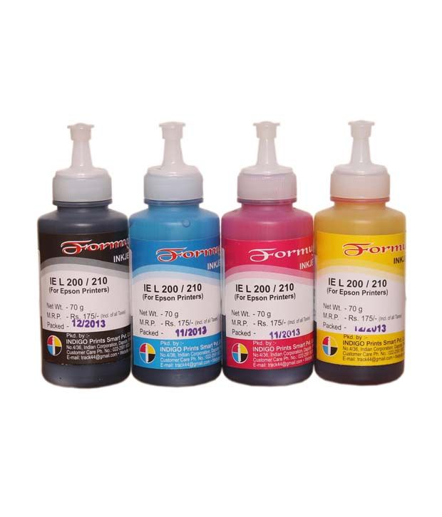 Formujet Epson Ink Bottle 70ml for Epson L100 200 Printer Set of 4
