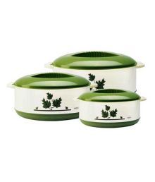 Milton Set of 3 Orchid Casseroles- Green