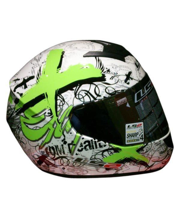 LS2 - Full Face Helmet - FF351 Xscape (White/Green) Standard : 57 - available at snapdeal for Rs.4114
