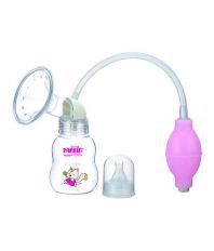 FARLIN Manual Breast Pump W/ Bottle-Pink