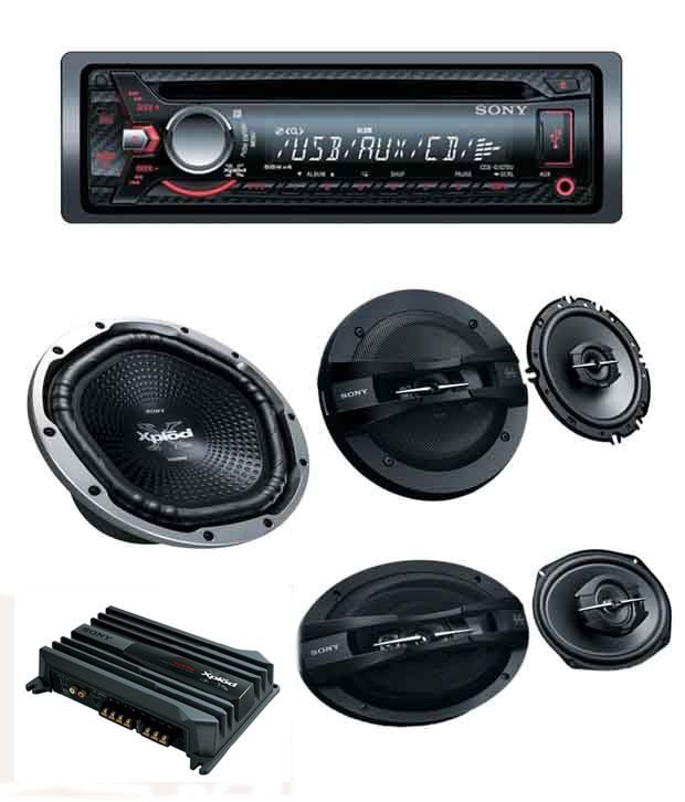 Combo of Sony CDX Xplod 1070, XS-GTF 16382, XS-GTF 69382, XM SW1 and