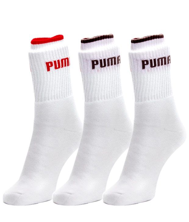 puma white socks pack of 3