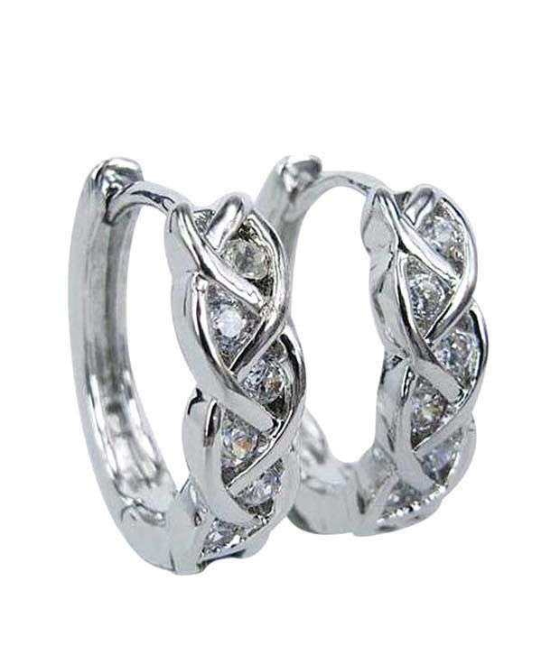 AG Stylish Diamond Bali Style Earrings Buy AG Stylish Diamond Bali