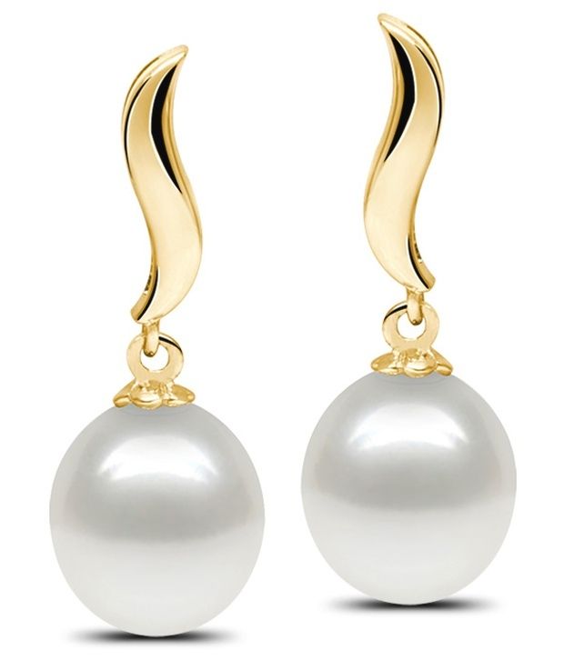 Buy Caratlane Snow Drop Pearl Earrings on Snapdeal