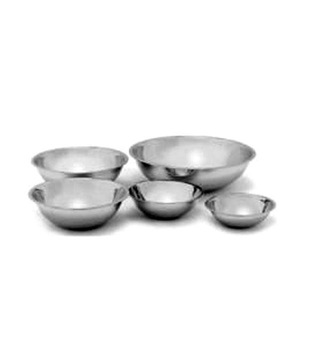 silver mixing bowl set