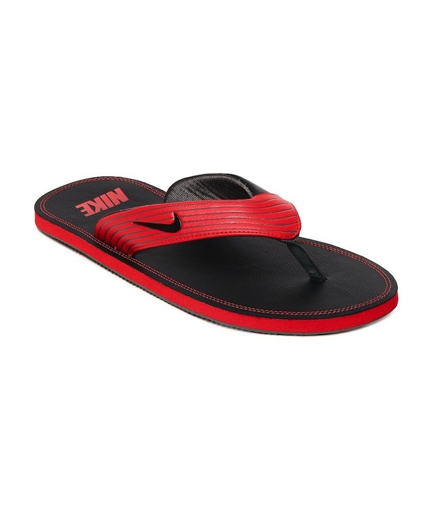 Nike Men's Black & Red Chroma Thong Iii Flipflops available at snapdeal for Rs.942