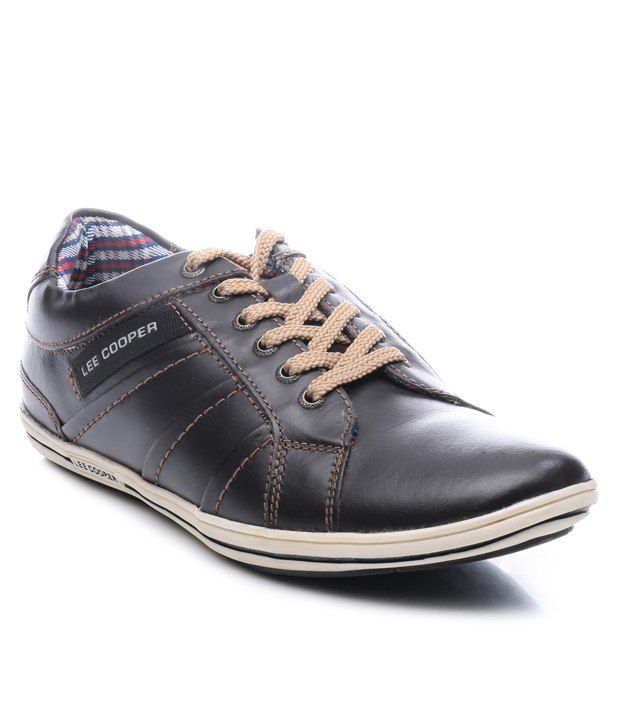 lee cooper brown casual shoes