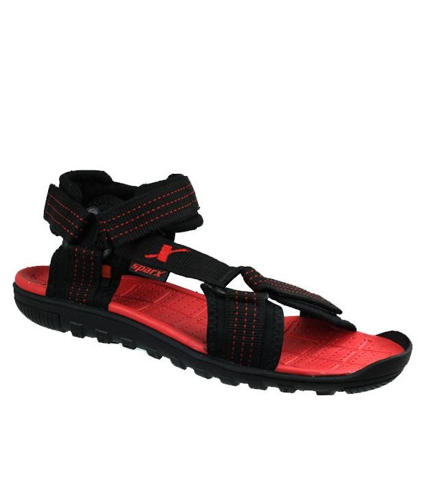 Sparx sandal red black sales