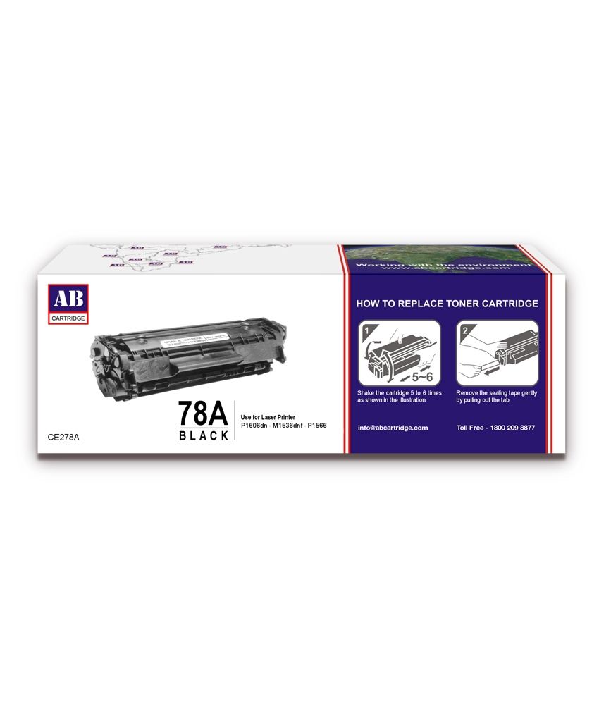AB 78A Black Toner Cartridge / CE278A HP 78A Black Toner Compatible / For HP LaserJet P1560 