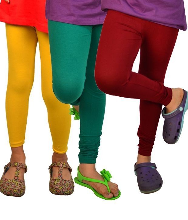 TSG MY KID Pack of 3 Multi Colors Leggings For Kids available at snapdeal for Rs.443