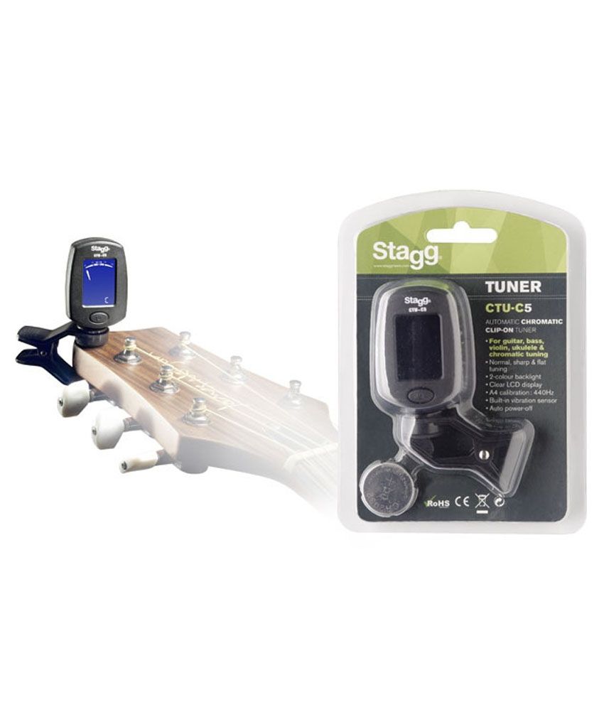 Stagg Clip-on chromatic tuner for guitar, bass, violin & ukulele, available at snapdeal for Rs.530