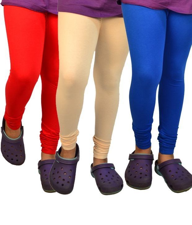 TSG MY KID Pack of 3 Multi Colors Leggings for Girls available at snapdeal for Rs.443