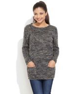 Lee Black Acrylic Full Round Neck Pullovers