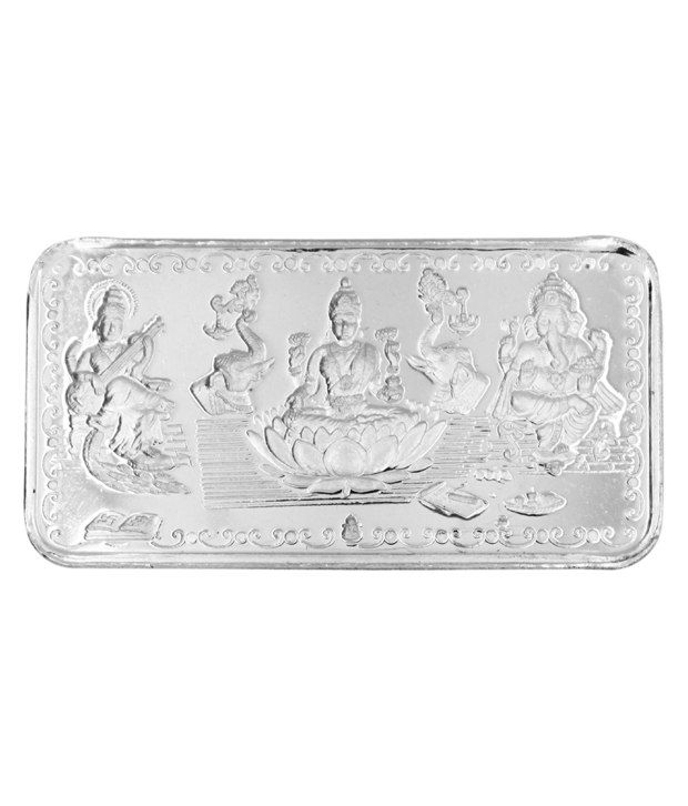 Prisha 5 Gm 999 Purity Lord Ganesh,lakshmi,saraswathi Silver Coin available at snapdeal for Rs.400