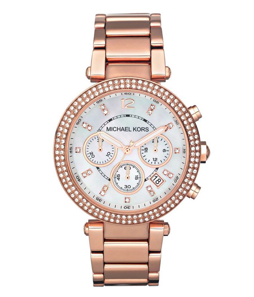 Michael Kors Women's Chronograph Parker Rose Gold-tone Stainless Steel