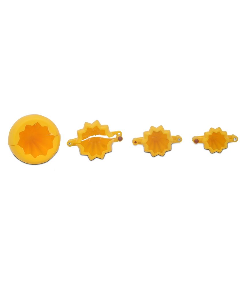 DS Yellow Plastic Classic Ganpati Modak Mould Combo (4 Piece) available at snapdeal for Rs.257