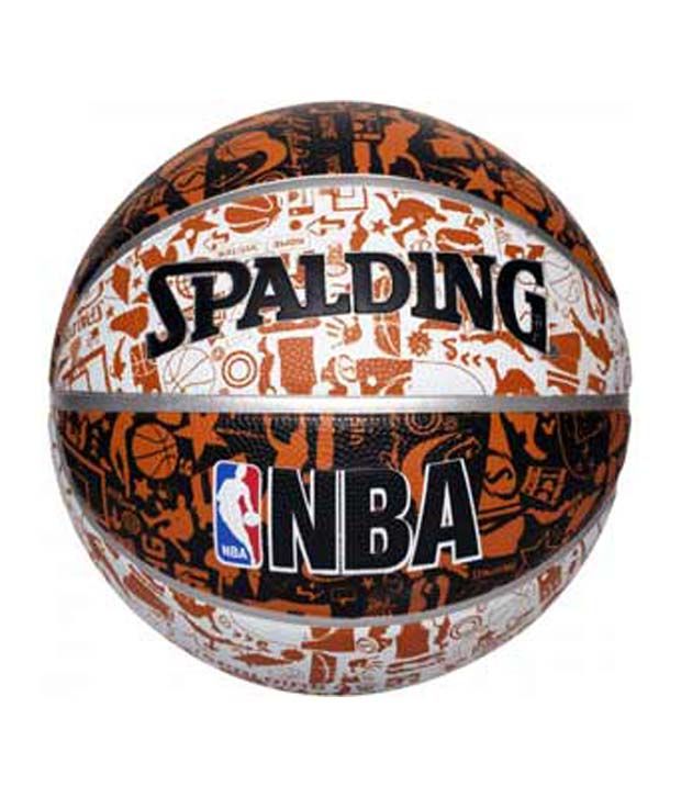 Spalding NBA Graffiti Black/Brown/White Size 7