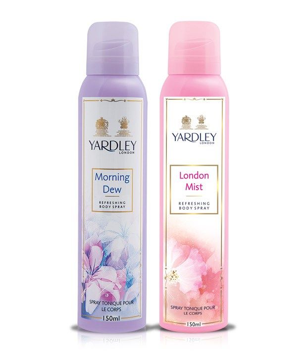 Yardley London Mist Body Spray Women 150 Ml + Yardley Morning Dew Deodorant Spray Women 150 Ml available at snapdeal for Rs.363