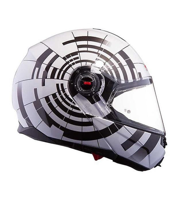 Ls2 386 Flip Up Abyss White Black Helmet available at snapdeal for Rs.6013