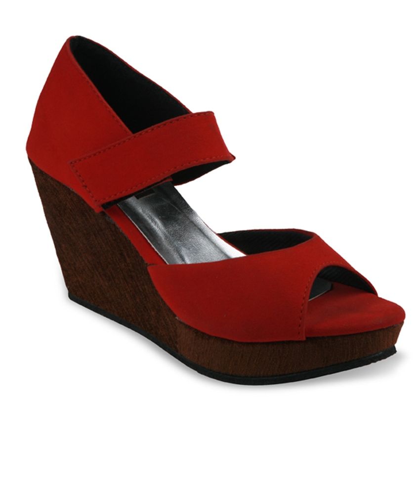 Studio 9 Red Wedges Sandals Price in India Buy Studio 9 Red Wedges