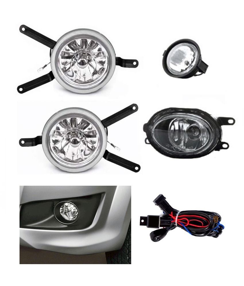 CARSAAZ Premium Quality FOG LAMP For HYUNDAI I10 New/TYPE 2 with wiring