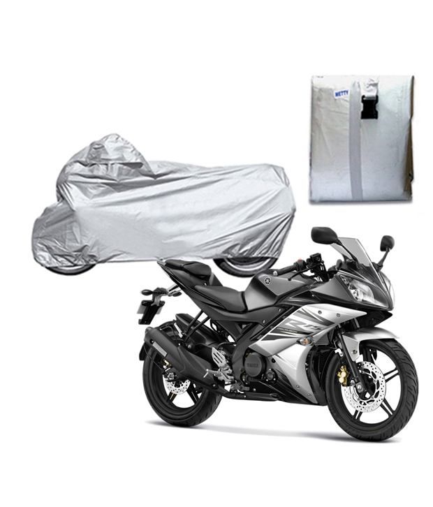 Auto Pearl 100% Water Proof Bike Body Cover With Mirror Pockets - Yamaha Yzf R15 Bike - Premium Silver Matty available at snapdeal for Rs.274