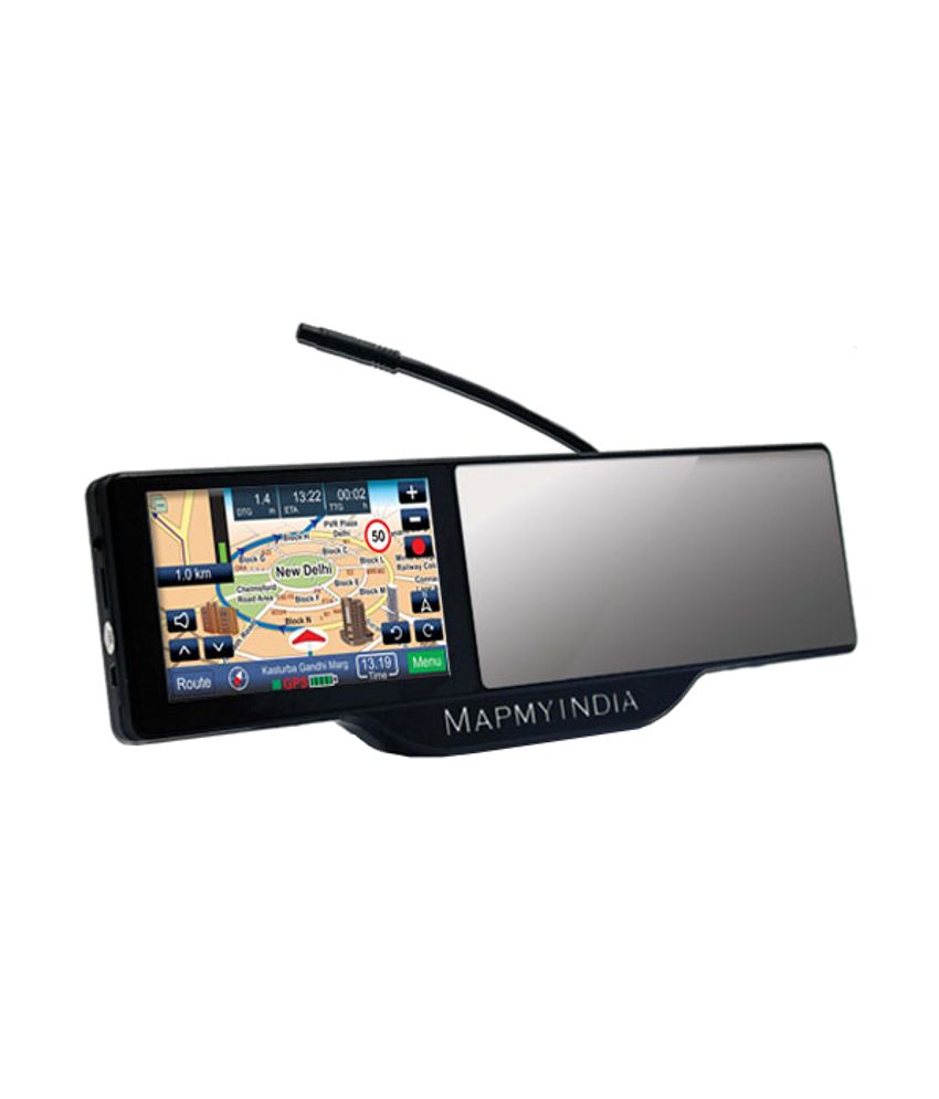 MapmyIndia SmartMirror 100 Rear View Mirror with Navigation