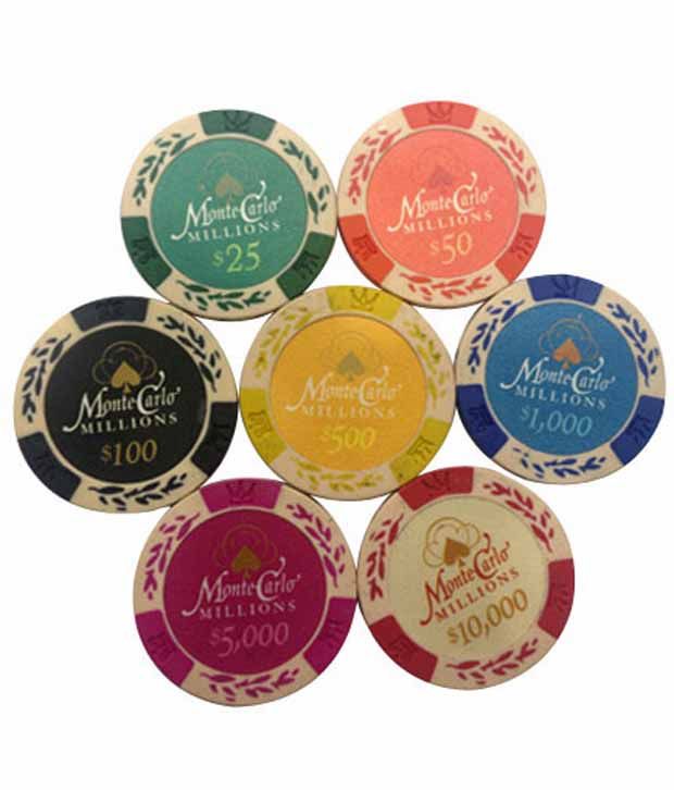 Monaco casino clay poker chips