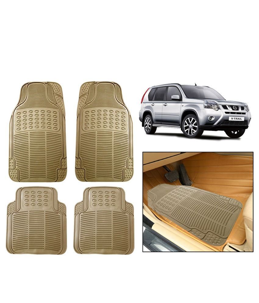 33 Off On Autosun Beige Rubber Floor Mats For Nissan X Trail On