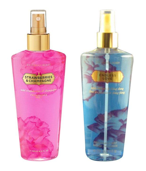 Victoria'S Secret Strawberries And Champagne Franace Mist (W) Mist Spray 250 Ml & Victoria's Secret Endless Love Body Mist 250 M