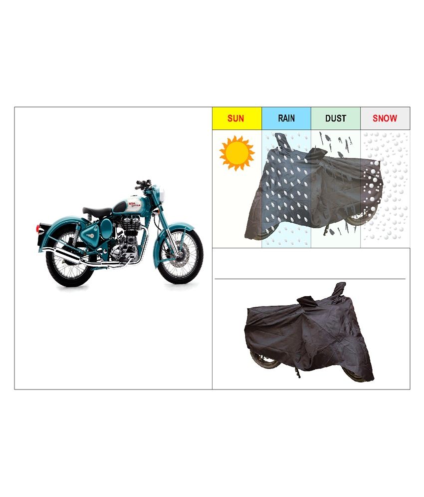 Autosun Royal Enfield Bullet Bike Body Cover With Mirror Pockets - Black available at snapdeal for Rs.239