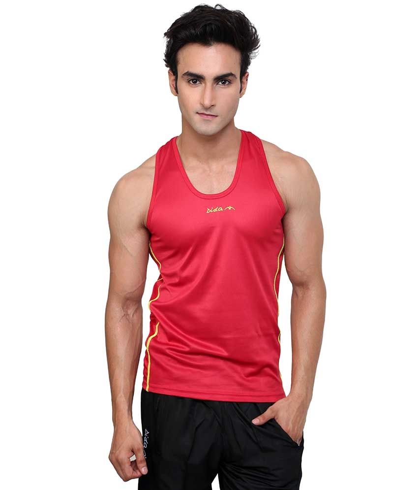 Buy Dida Sportswear Red Polyester Vest Sando on Snapdeal