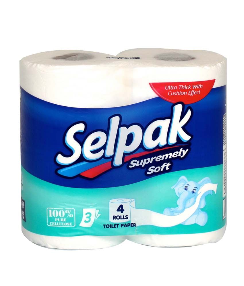 Buy Selpak Toilet Roll 3ply 4 Rolls/pack Online at Low Price in India