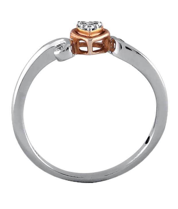 Silver diamond ring 825