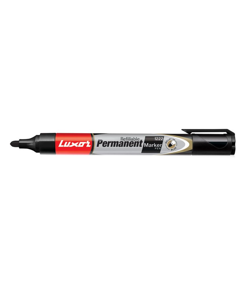Luxor Refillable Permanent Marker Black Set Of 10 Pens available at