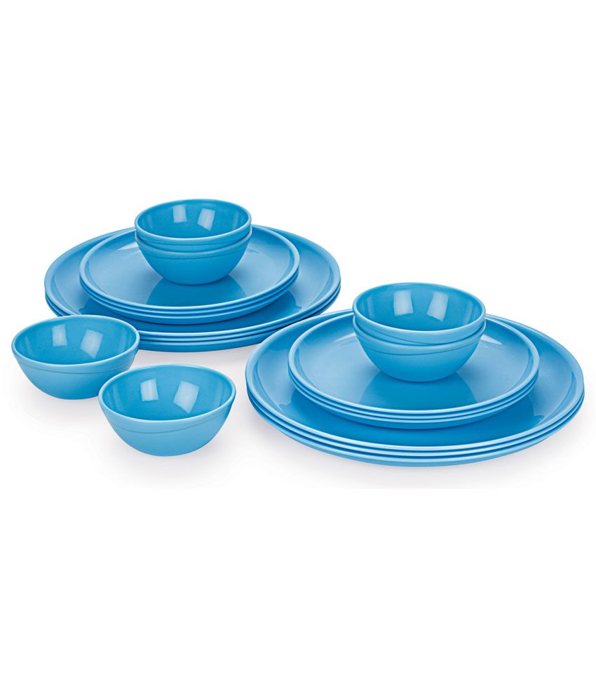 Cello Ware Set Round (18 Pcs) Blue available at snapdeal for Rs.975