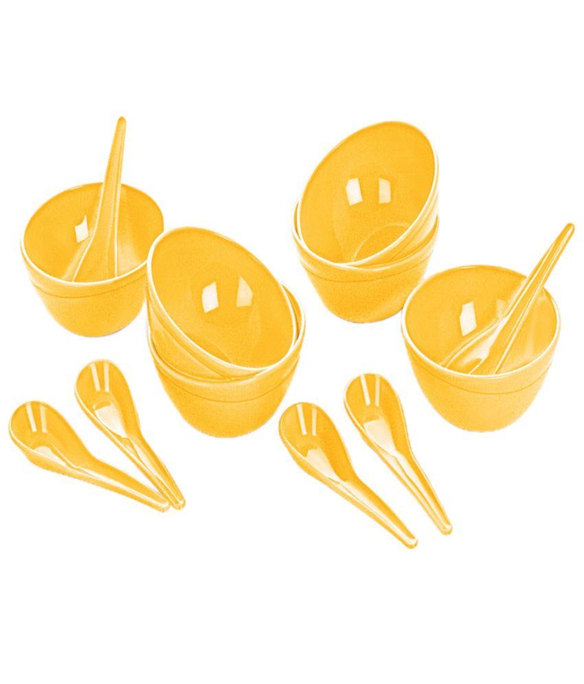 Cello Ware Soup Set Round (12 Pcs) Yellow available at snapdeal for Rs.430