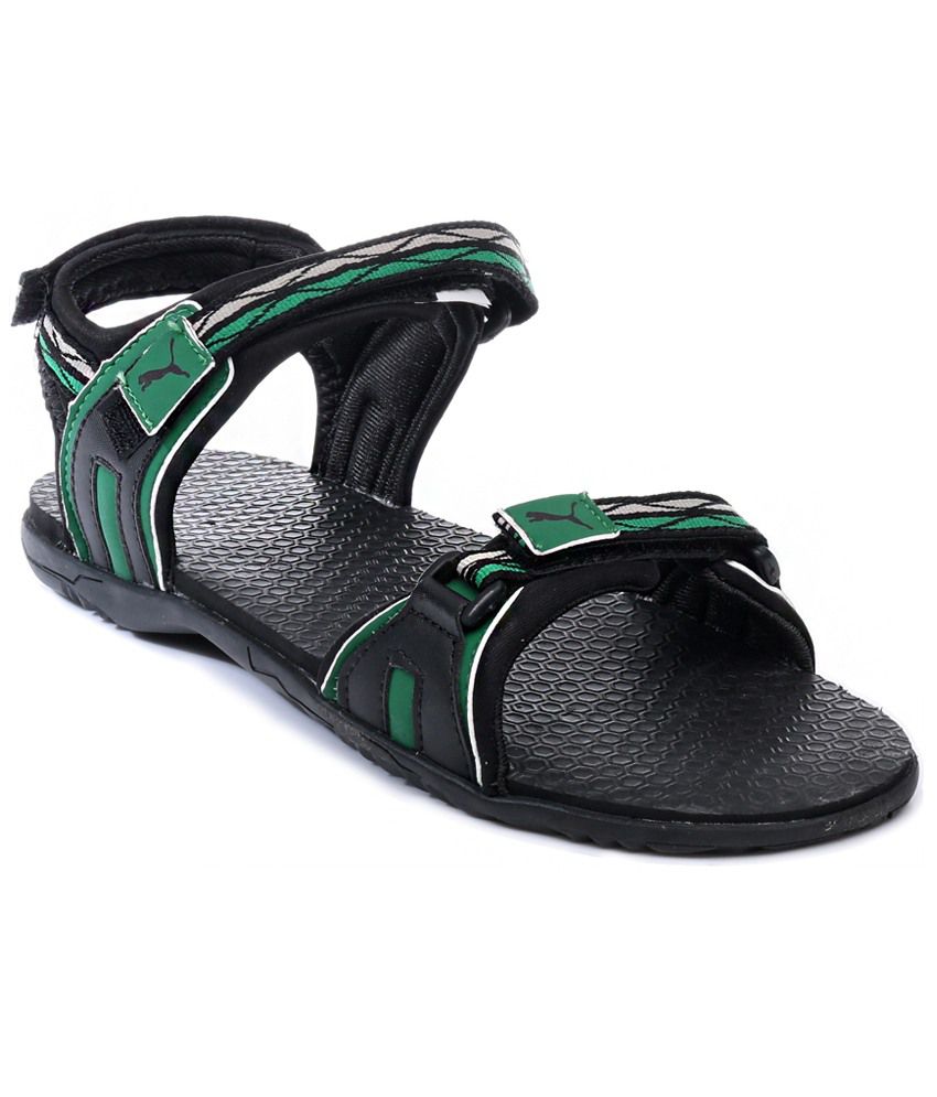... Sandals - Buy Puma Green and Black Nova Ind Floater Sandals Online at